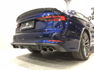 Lame de diffuseur de pare-chocs arrière en Fiber de carbone S5 pour Audi S5 B9 A5 <span class=keywords><strong>SLINE</strong></span> 2017-2019 - Product Image 2