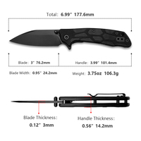 Couteau pliant industriel à lame en acier inoxydable AUS-8, manche G10, D2, pour la chasse et le camping, personnalisable, OEM pris en charge, pointe tombante