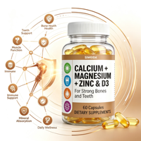 SIWEIDA Calcium Magnésium Zinc avec vitamine D3, gélules souples, complément nutritionnel quotidien pour adultes