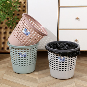 Cestas de basura apilables de plástico hueco de 4L, forma circular, para almacenamiento en dormitorios y habitaciones. - Product Image 3
