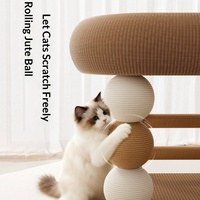 Lit pour chat intégré, griffoir, structure d'escalade, résistant à l'usure, en chanvre écologique, interactif, en carton