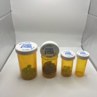 Bouteilles de médicaments en plastique PP Timberlin L-018 résistantes aux enfants, à ouverture facile, avec logo personnalisé par sérigraphie, vente en gros