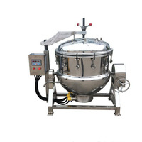 Autocuiseur électrique industriel 100-500L, cuiseur vapeur commercial à enveloppe avec moteur pour boulangerie