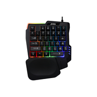 Nuevo Teclado Ergonómico para Juegos de 35 Teclas, Retroiluminación LED, Luminoso, USB, con Cable, para PC