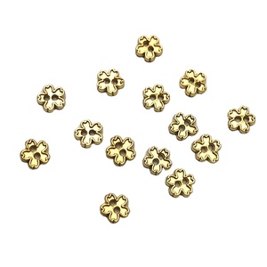 5mm SAKURA ปุ่มเย็บดอกไม้มินิอุปกรณ์เสื้อผ้าของเล่นเครื่องประดับเงินทอง MINI DIY 2หลุมตาโลหะหัวเข็มขัดตุ๊กตากระดุมเสื้อโค้ท - Product Image 1