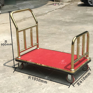 <span class=keywords><strong>Carrello</strong></span> portabagagli dell'hotel in acciaio inox con ruote in gomma <span class=keywords><strong>carrello</strong></span> portapacchi Hotel - Product Image 1