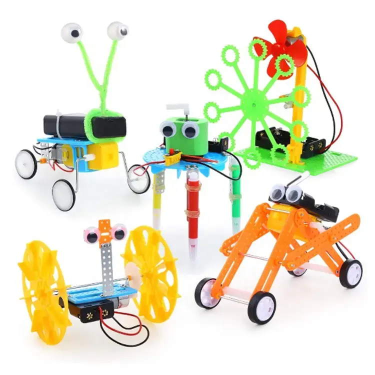 Bilim robotik kiti 6 Set elektronik bilim deneyleri çocuklar için projeler faaliyetleri DIY mühendislik bina kiti yaş 6-8 8-12