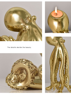 Portavelas de Resina con Forma de Pulpo Personalizado, Escultura de Interior para Decoración del Hogar, Artesanía Hecha a Mano - Product Image 5