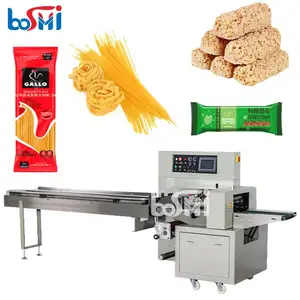 Machine d'emballage de spaghetti horizontale, machine d'emballage de chocolat pour barre de granola, machine d'emballage de flux