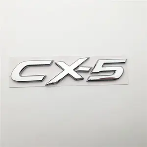 Stiker Emblem Mobil CX-5 Dekorasi Bodi Krom ABS Kustom untuk Mazda