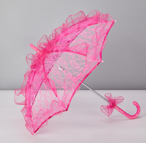 Элегантный танцующий зонтик ручной работы с новой вышивкой, свадебный реквизит для сцены, фото зонтики для вечеринки, Свадебный декор с кружевными оборками - Product Image 6