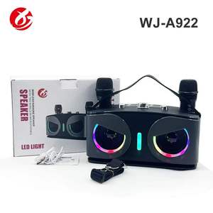 Altoparlante Karaoke WJ-A922 con 2 Microfoni, Speaker Wireless Portatile con Luce LED Atmosferica, Doppio Microfono per Campeggio, Feste e Karaoke all'Aperto - Product Image 3