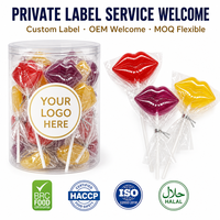 Sucettes colorées brillantes au goût de fruits, bonbons durs en bâtonnets, service personnalisé pour les magasins de détail