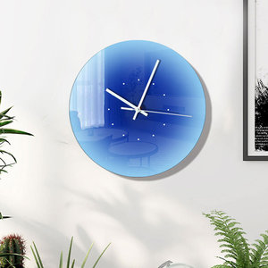 นาฬิกาควอตซ์สำหรับงานแต่งงานทำจากอะคริลิคแบบหน้าเดียวสามมิติไล่ระดับสีพระอาทิตย์ตกดินดีไซน์ทันสมัยใช้แบตเตอรี่ติดผนัง - Product Image 3