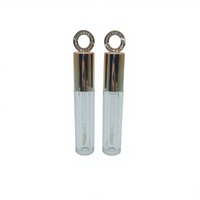 Vente en gros Rond de luxe Tube de brillant à lèvres en plastique transparent Récipient d'emballage cosmétique vide personnalisé Capacité de 3ml