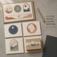 Autocollants personnalisés en papier texturé mat gaufré 3D avec impression couleur du logo de la marque, forme personnalisée, adhésifs durables, étiquettes de scellage pour boîtes artisanales