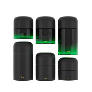 Custom 3.5g Gloss Round Glass Jars with <b>Plastic</b> Caps for Smoking Packaging Food Grade Matte Glass Bottle Dry Flower Packaging - Product Image 1