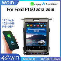 Radio de Coche STWEI de 12.1'' con Android 15 para Ford F150 2013-2015, Pantalla Estilo Tesla, Carplay, Navegador Multimedia, Reproductor de Video, Estéreo Automotriz, GPS y 4G