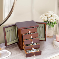 Nouveau design organisateur de stockage de bijoux en bois colliers boucles d'oreilles porte-bijoux organisateur pour la décoration intérieure
