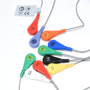 Ensemble de câbles <span class=keywords><strong>ECG</strong></span>/EKG à 10 fils Factory <span class=keywords><strong>Edan</strong></span> pour enregistreur Holter avec câble <span class=keywords><strong>ECG</strong></span> à clips AHA IEC - Product Image 3