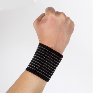 Muñequera Deportiva de Nailon Negra con Soporte de Presión Universal para Adultos, para Fitness y Levantamiento de Pesas - Product Image 2