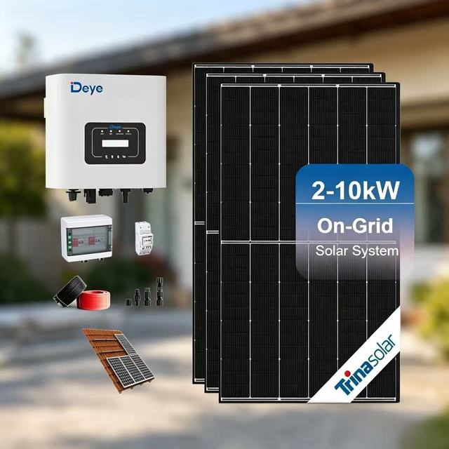 2-10kw Grid-Tie Solar Power System with Trina Panels and Deye Inverter Residential Kit