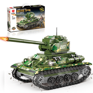 ชุดตัวต่อ HYUE รถถัง ของเล่นตัวต่อ DIY ของเล่นแบบจำลองสำหรับเด็กผู้ชาย - Product Image 3