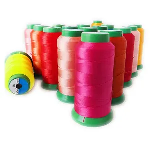 NO MOQ 100% Polyester Embroidery Thread 120d/2 2000y 3000y 5000yfor Computer Embroidery Machine Use