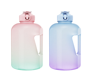 <strong>Large</strong> 84oz Motivational Water Bottle Cup Handheld Gradient Color Anti-Drop Fitness Water Bottles for Summer - Product Image 1