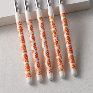 Synthetic Hair Nail Art Brush <b>Set</b> <b>Crimped</b> Ferrule Liner Flat Slant Gel Brushes for DIY Manicure Design - Product Image 3