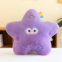 Coussin en peluche lune et étoile mignon, rembourrage en coton PP, pour canapé, lit, bureau, coussin lombaire, violet adorable, jouet décoratif en peluche