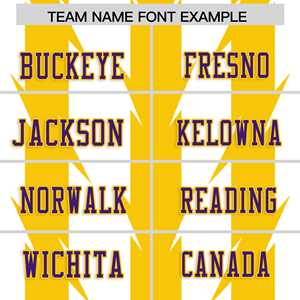Custom <b>White</b> Gold Personalized Razr Stripe Graffiti Pattern Flag <b>Football</b> Jersey - Product Image 3