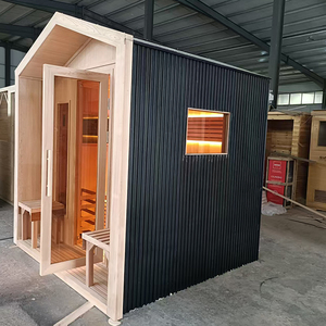 Sauna Exterior Moderna y Elegante de Madera Sólida para 2-4 Personas, Sauna Doméstica Transfronteriza, Cabina de Sauna con Embalaje en Caja de Madera, Producto de Venta Caliente - Product Image 2