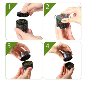 Molino de Hierbas y Tabaco Metálico al por Mayor, Venta Caliente |   Molinillo Manual Moderno para Fumar, Accesorios Comerciales para Moler a Granel - Product Image 5