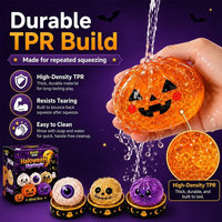 Squishies d'Halloween : Fantôme, Citrouille, Dumpling – Jouets anti-stress amusants, Boîte mystère à presser, Cadeaux de fête d'Halloween