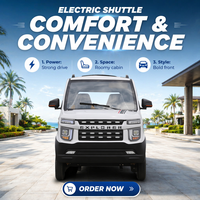 Nouveau camionnette électrique chinoise mini haute vitesse avec porte-bagages métallique, caméra de recul, éclairage et siège manuel
