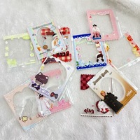 Pochette à fermeture éclair transparente en PVC personnalisée de 3 pouces sac de rangement pour porte-badge Kpop Idol à collectionner directement en usine