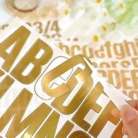 Autocollants en vinyle alphabet et chiffres DIY, pack d'autocollants décoratifs pour journal et tasses
