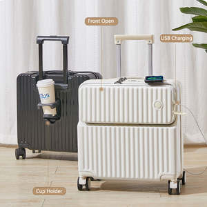 Maleta multifuncional pequeña tipo station wagon con puerto de carga USB y portavasos - Product Image 3