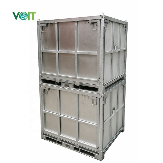 Collapsible Mild Steel Q235 Warehousing Storage Fold IBC Container