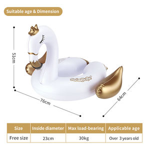 Надувной детский круг-плот Swimbobo Swan для плавания, модель для летнего бассейна - Product Image 5