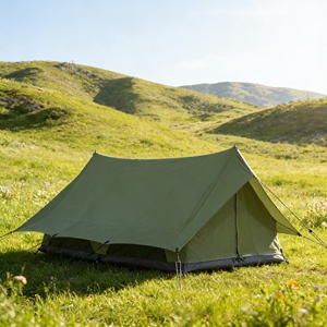 เต็นท์สกัลต์หรูหราสำหรับกิจกรรมกลางแจ้ง ใช้ได้ทุกฤดู สำหรับแคมป์ปิ้งแบบ Glamping รองรับ 2 คน สีเขียวมะกอก พร้อมเต็นท์คลุม - Product Image 2