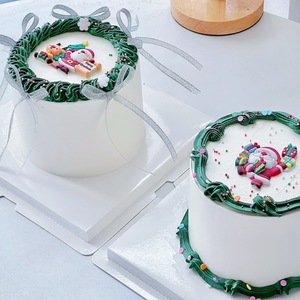 Honey And Sweetness Christmas Cake Decorations Acrylic Santa Reindeer Cup Holders For Holiday Baking - Product Image 4