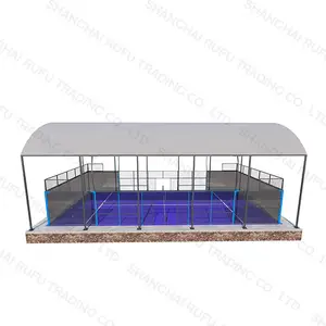 Outdoor Hot Dip Galvanized Padel Court Indoor Sport Court Panoramic Paddle Tennis Court For Tennis Sports