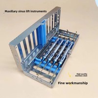 Kit de Levage du Sinus Maxillaire avec Cassette, Instruments Chirurgicaux Dentaires pour Greffe Osseuse d'Implants, Chirurgie Orale, Usage Hospitalier, pour Chien