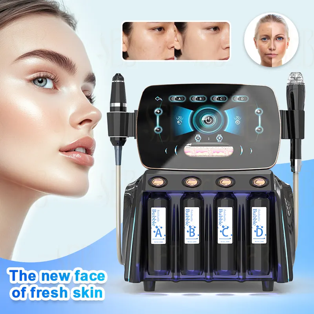Desktop Deep Skin Cleansing Hydration Beauty Salon Equipment 2 in 1 360 Rotation Dermabrasion Seyo Hydra Skin Glow Machine