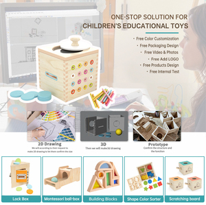 Enfants en bois roulant la balle goutte cadeau de noël jeu de diapositives bébé formation concentration jouets jouets éducatifs en bois - Product Image 5