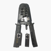 Herramienta de prueba de cables multi-modular RJ11 RJ12 RJ45, probador manual de cables de red, herramienta de crimpado de acero métrico OEM