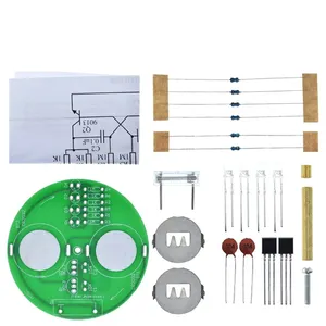 Diy Electronic Kit LED Gyro DIY Welding Kit Rotating Lantern Inline Components Diy Electronic Sodering Project(No Battery)