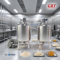 Machine à fabriquer des bonbons gélifiés CST100L/200L/300L, cuve de cuisson en acier inoxydable, ligne de production automatique de bonbons gélifiés